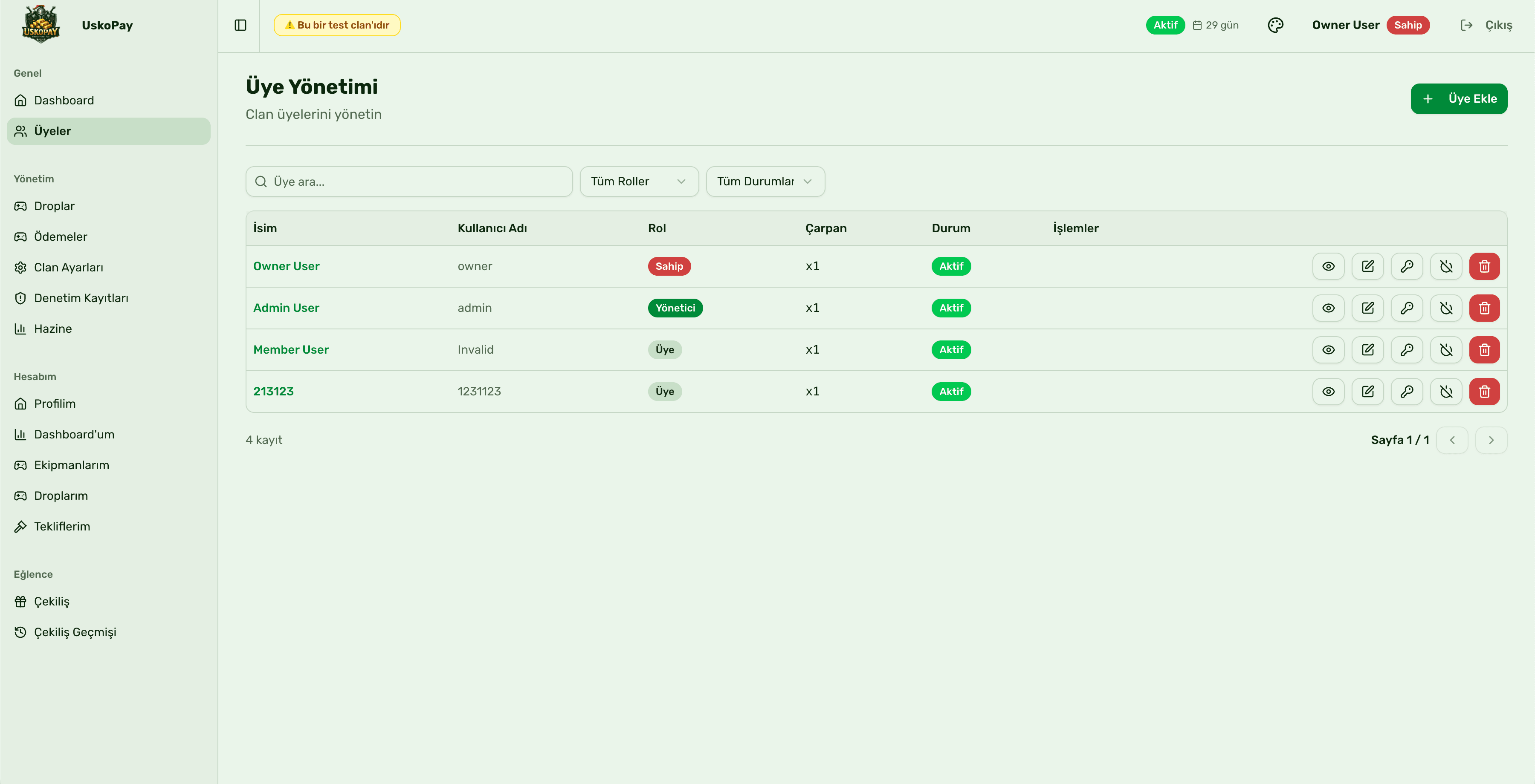 Dashboard screenshot 2